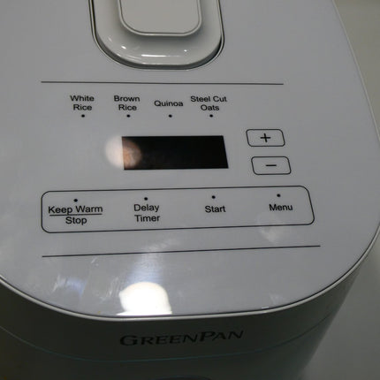 Greenpan Bistro Rice and Grains Cooker 2L White, PFAS & Pfoa-Free Removable C...