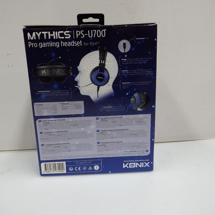 Konix PS-700 Gaming Over-ear headset Corded 7.1 Surround Black, Blue V