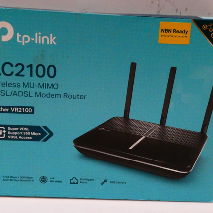 TP-LINK AC2100 Archer VR2100 ADSL/VDSL Modem Router OneMesh - Black