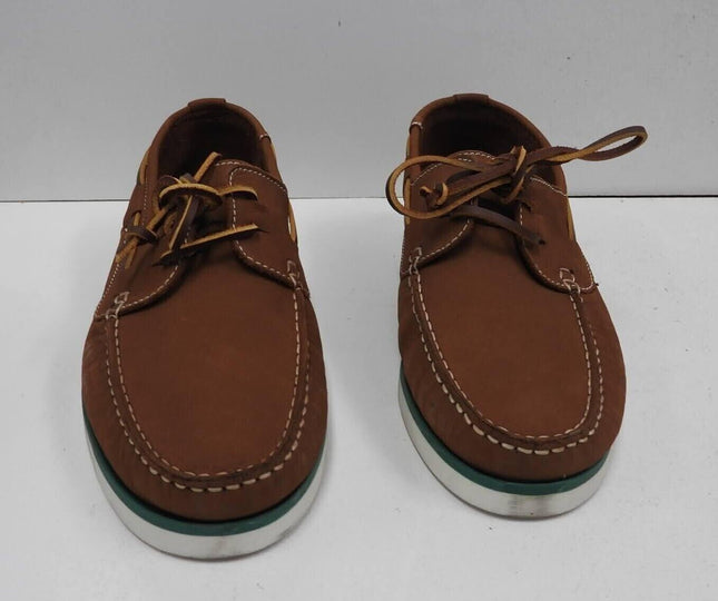 Brando Men's Lace-Up Flats Shoes, Cognac, 40 EU