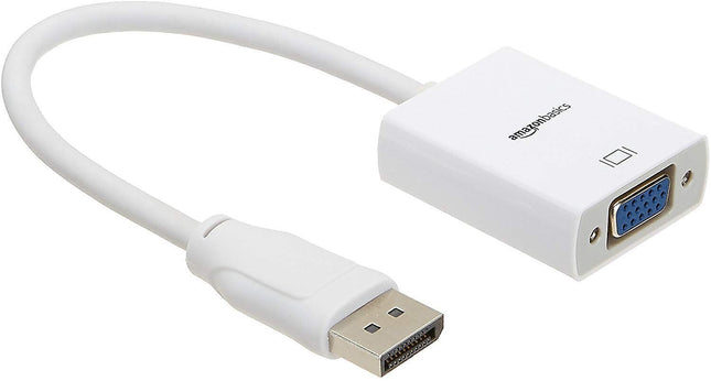 AmazonBasics DisplayPort to VGA Adapter (White)