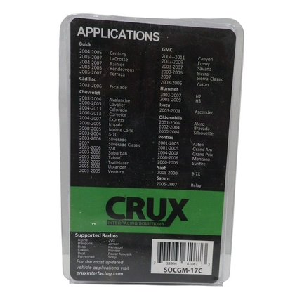 Crux SOCGM-17C Radio Replacement Interface with Chime for GM Class II Bose Ampli