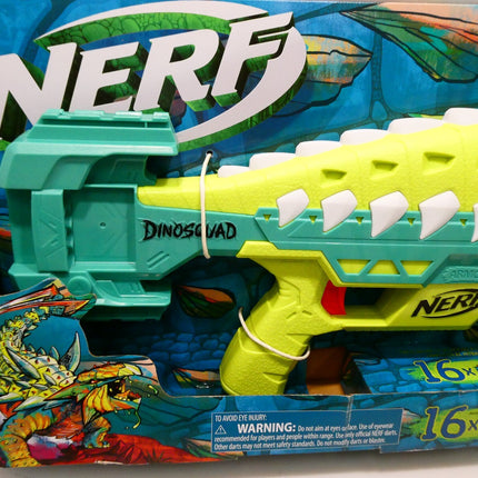 Nerf Dinosquad Armorstrike Dart Blaster, 8-Dart Rotating Drum, Drop Grip