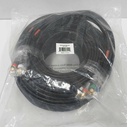 Monoprice 75-Feet 18AWG CL2 5-RCA RG-6 Component Video Coaxial Cable - Black