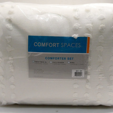Comfort Spaces Cotton Comforter Set, Twin/Twin XL, Phillips, Ivory
