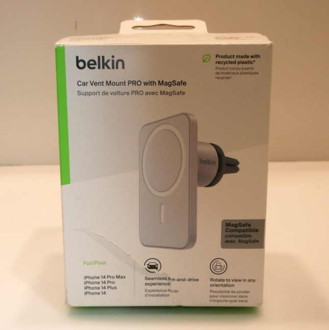 Belkin MagSafe Vent Mount Pro MagSafe iPhone Mount For Car - Grey