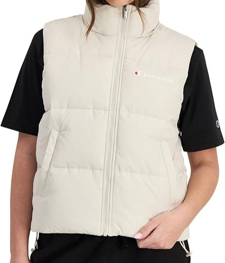 Champion Women's Rochester Puffer Vest, Smoked Sand, Small