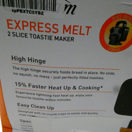 Sunbeam 2 Slice Express Melt Toastie Maker GRP2000SV