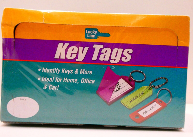Lucky Line Products Colored Key Tag with Tang Ring (100 per Box)
