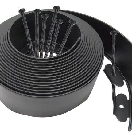 Garden Edge Landscape Edging Border No Dig, Mulch Border, Rubber Landscaping Edg