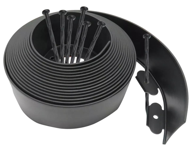 Garden Edge Landscape Edging Border No Dig, Mulch Border, Rubber Landscaping Edg