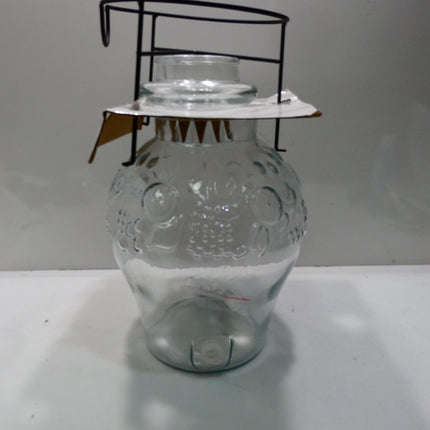 Serroni Soda Glass Beverage Dispenser with Stainless Steel Stand, 10 Litre Capac