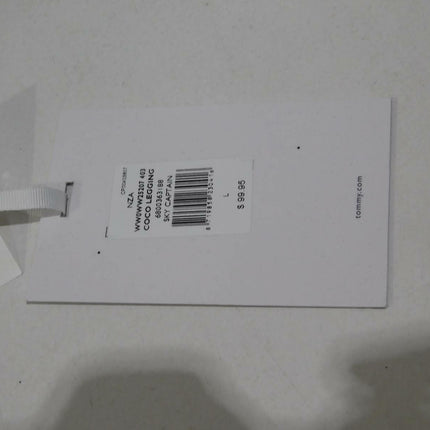 Tommy Hilfiger Women's Logo Waistband Multicolour Stripe Leggings Sky Captain LG