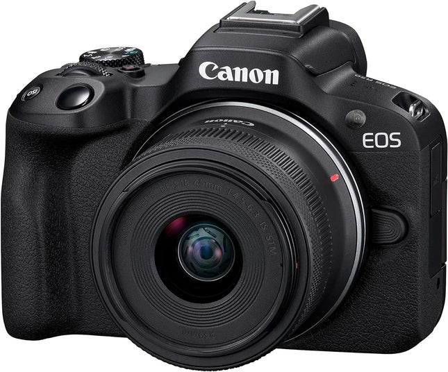 Canon EOS R50 Mirrorless Camera with RF-S 18-45Mm F/4.5-6.3 Is STM Lens - AU Ver