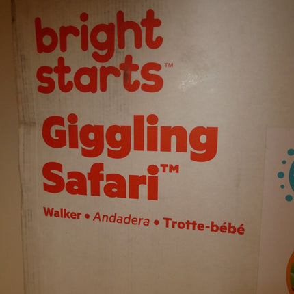 Bright Starts Giggling Safari Walker with Easy Fold Frame for Storage
