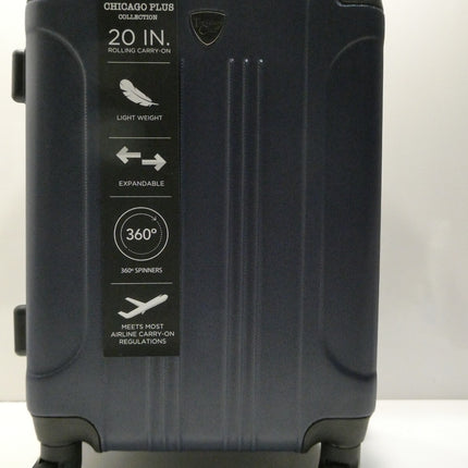 Travelers Club 3-Piece ABS Spinner Expandable Luggage Set - Navy Blue