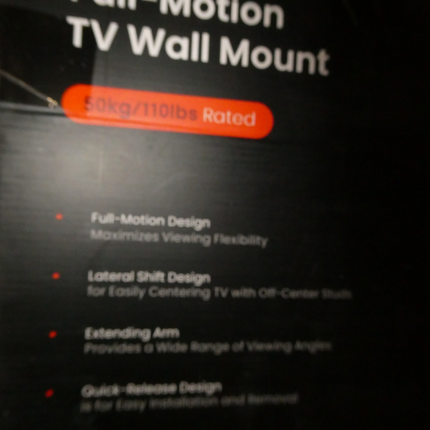 Brateck Extra Long Arm Full-Motion TV Wall Mount For Most 43'-80' Flat Panel TVs