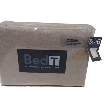Bambury BedT Sheet Set, Single, Cappuccino