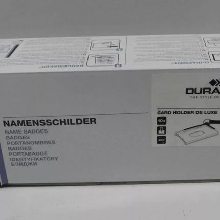 Durable Acrylic Card Holder Deluxe with Necklace, Box of 10