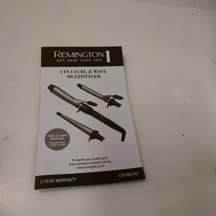 Remington 3 in 1 Multistyler Curl and Wave, CI97MS3AU, Curling Iron with 3 In...