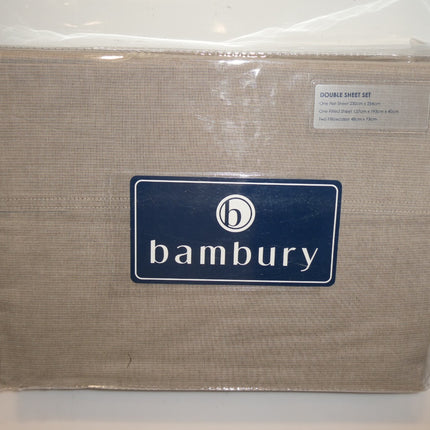 Bambury Chambray Sheet Set, Double, Taupe