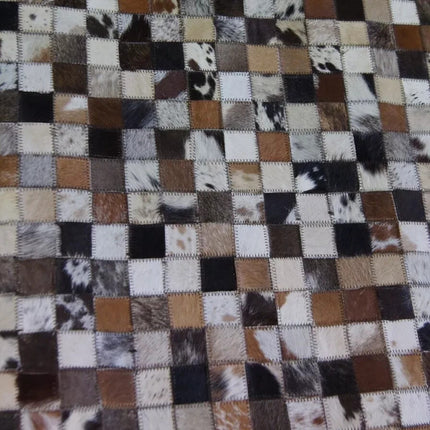 Studio Collection Hand Made / Hairon Leather Patch Rug 225cm x 155cm