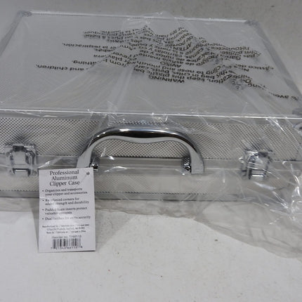 Durable Aluminum Clipper Cases for Professional Pet Groomers, Chrome