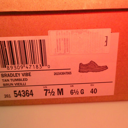 Clarks Men's Bradley Vibe Oxford, Tan Tumbled Leather, 7.5 US