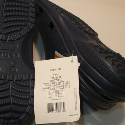 Crocs Ralen Clog Navy Roomy Fit, US M7/W9, UK M6/W7 EU 39-40