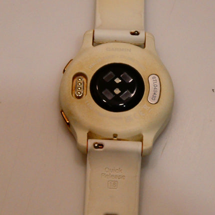 Garmin Venu 2S, GPS Fitness Smartwatch, Rose Gold Stainless Steel Bezel with Whi