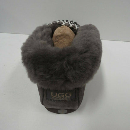 UGG Outback Slippers Moccasins Grey OBUGGMC 07-Gry, US 6M, 7W