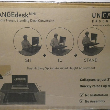 Uncaged Ergonomics CHANGEdesk Mini Small Standing Desk Converter Simple Affordab