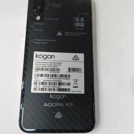 Kogan Agora XS 4GB/64GB Carbon Fiber Black Smartphone