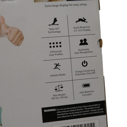 EatSmart Products Precision Getfit Digital Body Fat Scale with Auto Recognition