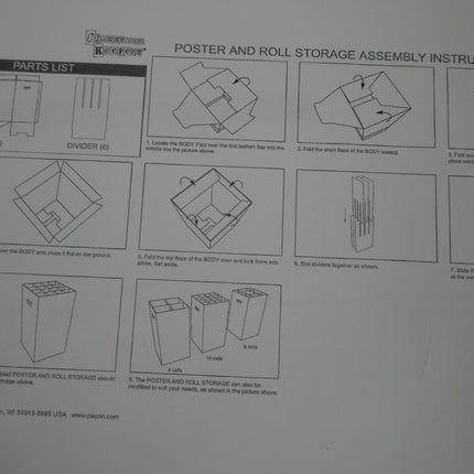 Classroom Keepers Poster & Roll Storage, Blue, 24"H x 12-1/4"W x 12-1/4"D