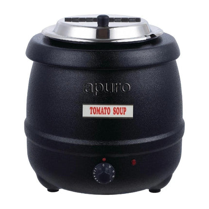 Apuro Black Soup Kettle / Warmer 10 Litre