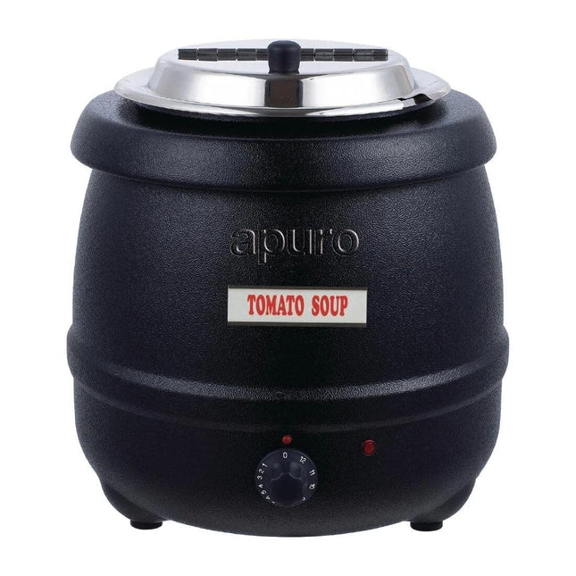 Apuro Black Soup Kettle / Warmer 10 Litre