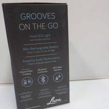 Lava BrightSounds 2 Wireless Bluetooth Speaker W/LED Lamp/Powerbank Charger