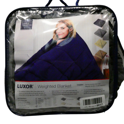 LUXOR Microfibre Weighted Blanket, Machine Washable Winter Blankets for Adults (