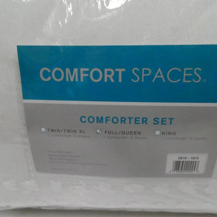 Comfort Spaces Cotton Comforter Set Jacquard Pom-Pom Tufts Design, Down Alternat