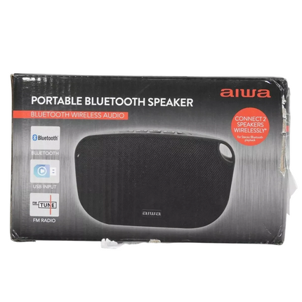 AIWA Soulmate (Black) ABT-110 Portable Bluetooth Speaker with Built-in Mic & TWS