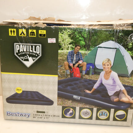 Bestway Pavillo™ 80" x 60" x 11"/2.03m x 1.52m x 28cm Airbed Queen Built-in Foot