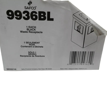 Safco Products 9936BL KD Trash Can - Black