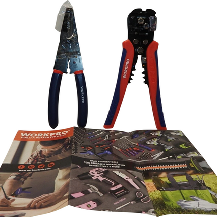 WORKPRO Wire Stripper Set, 8-Inch Multi-Tool Stripper and 8-Inch Self-Adjusting