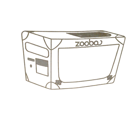 Zooba 42" Portable Soft Dog Crate for Large Dogs - Collapsible Travel Kennel wit