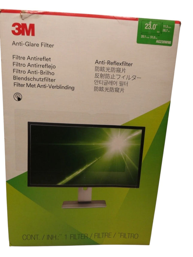 3M Privacy Filter Anti-Glare Filter for 23" Widescreen Monitor (AG230W9B) -Clear