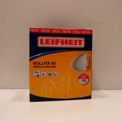 Leifheit Rollfix 80 Longline Airer, Single Line x 8 m, White