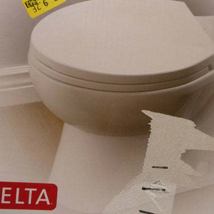 Faucet Morgan Elongated Slow-Close White Toilet Seat with Non-Slip Seat Bumpers,