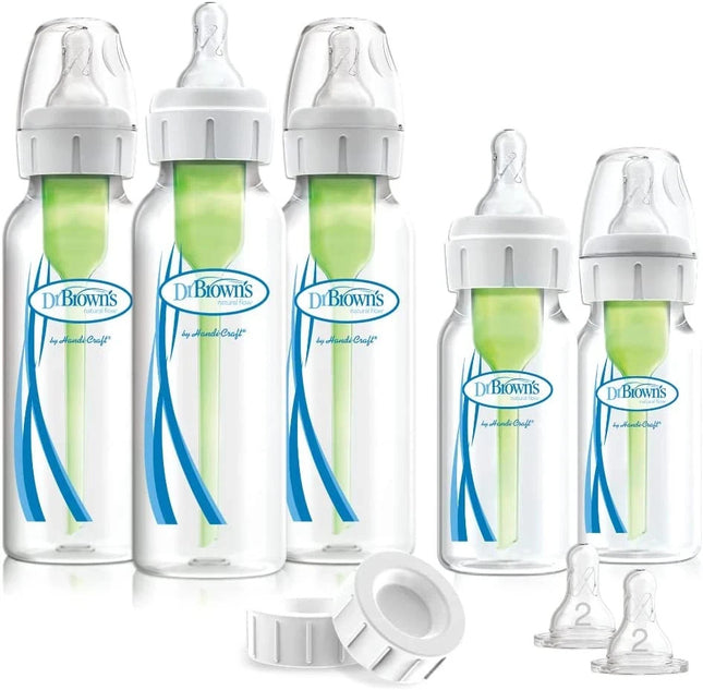 Dr. Brown's Natural Flow Options+ Anti-Colic Baby Bottles Newborn Feeding Set
