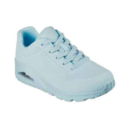 Skechers Women's Uno - Stand On Air Sneaker, Light Blue, US 9.5